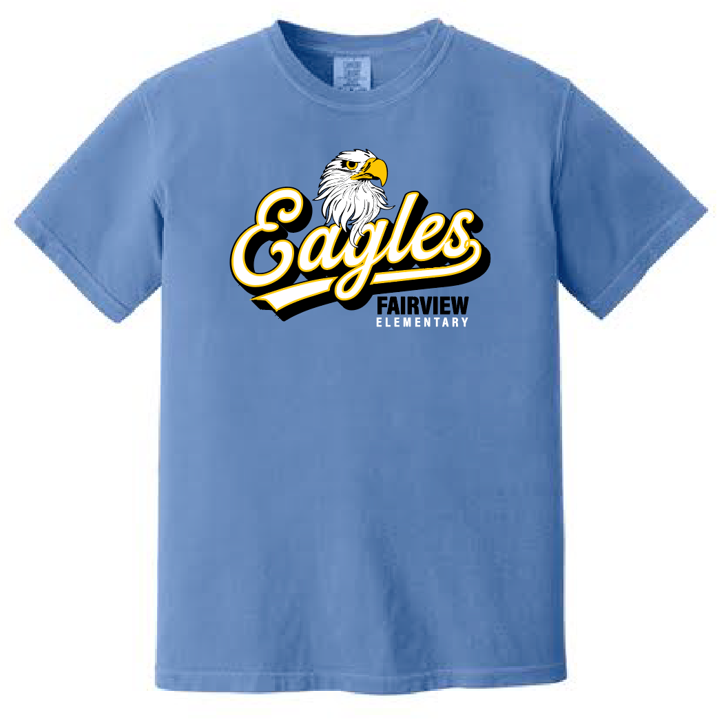 Fairview "Script" Design Comfort Colors S/S T-shirt (blue)