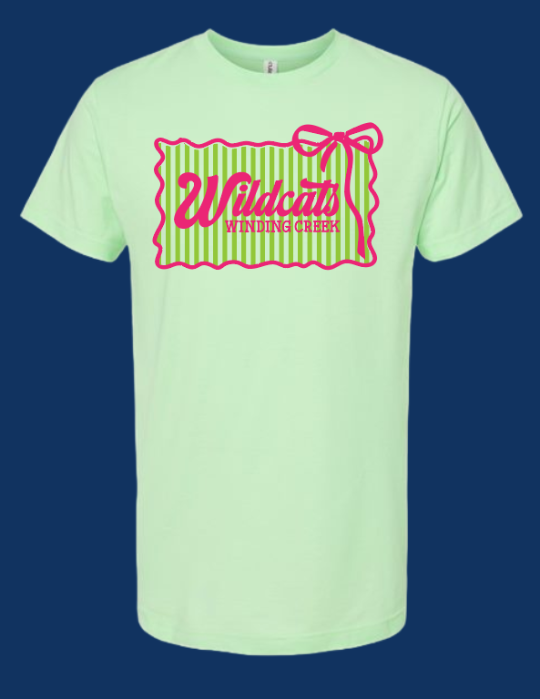 Winding Creek "Bows" Design S/S T-shirt (mint)