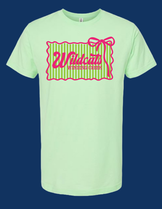 Winding Creek "Bows" Design S/S T-shirt (mint)
