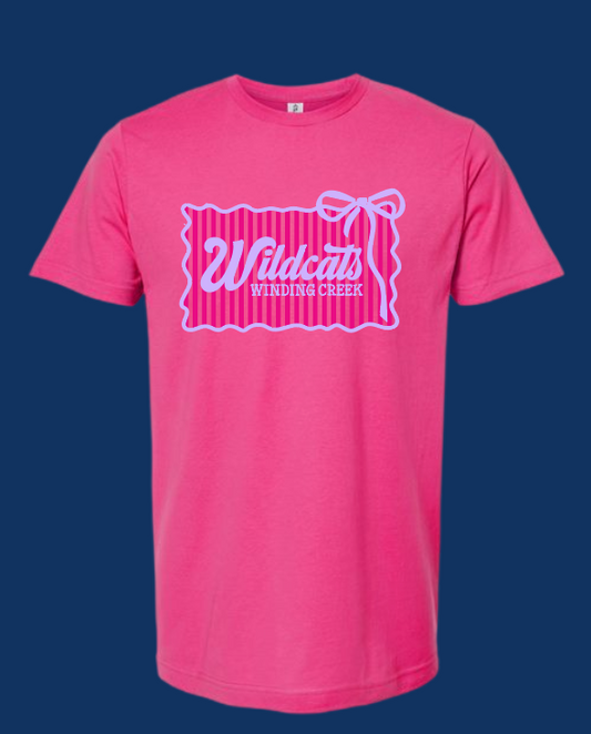 Winding Creek "Bows" Design S/S T-shirt (pink)