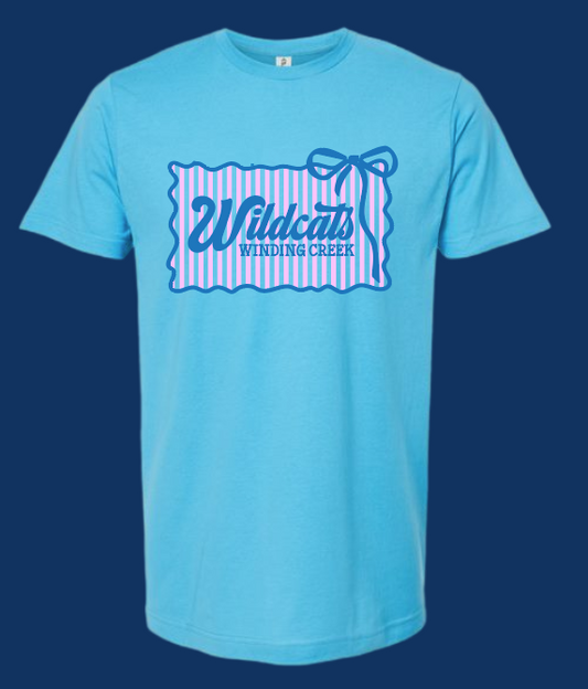 Winding Creek "Bows" Design S/S T-shirt (blue)
