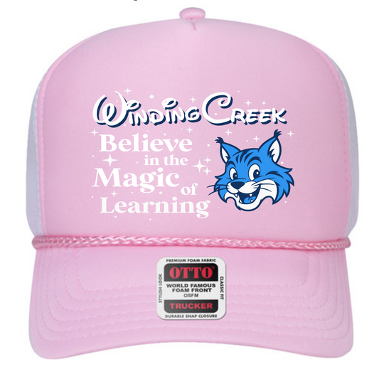Winding Creek "Magic" Design Foam Front Trucker Cap (pink)