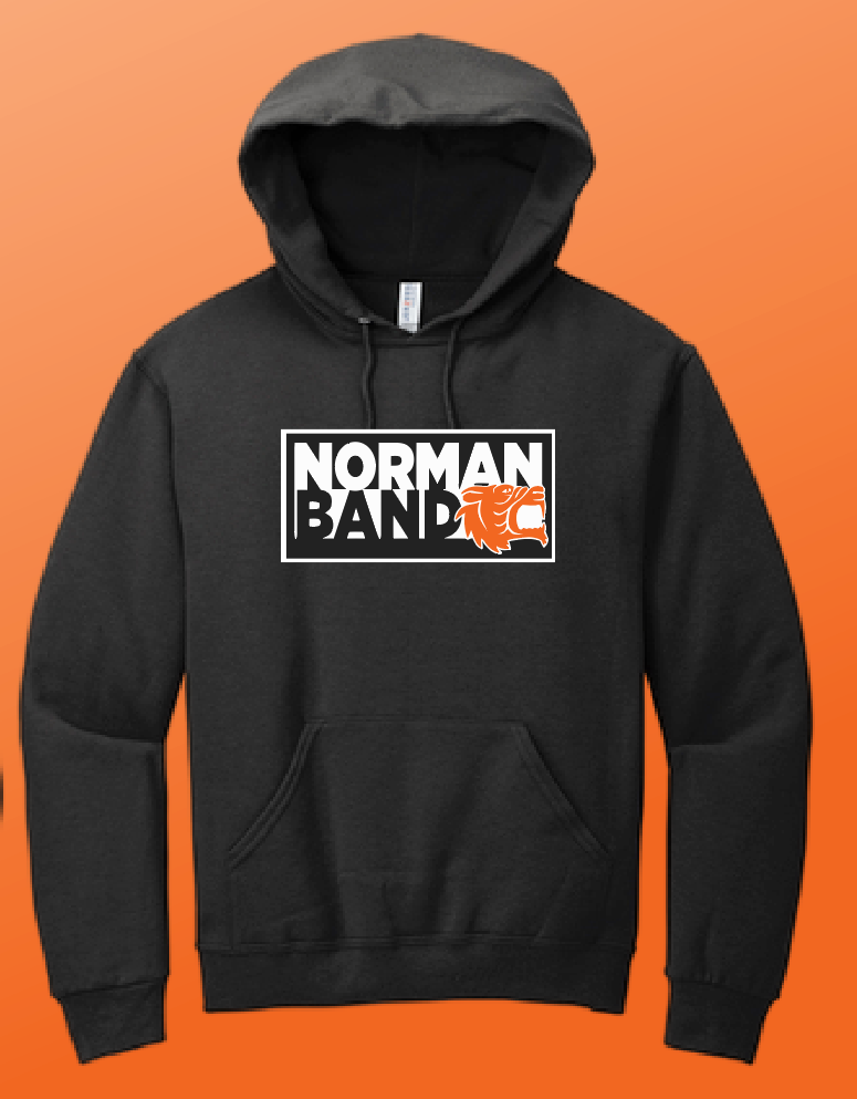 NHS Band "Block Logo" Design Jerzees Hooded Sweatshirt