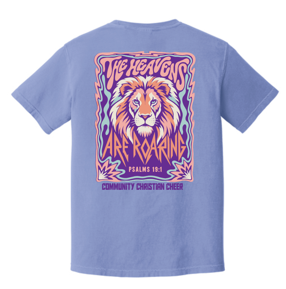 CCS Cheer "ROAR" Design Comfort Colors S/S T-shirt (violet)