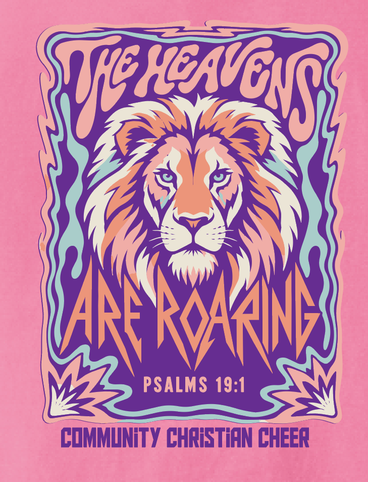 CCS Cheer "ROAR" Design Comfort Colors S/S T-shirt (neon pink)