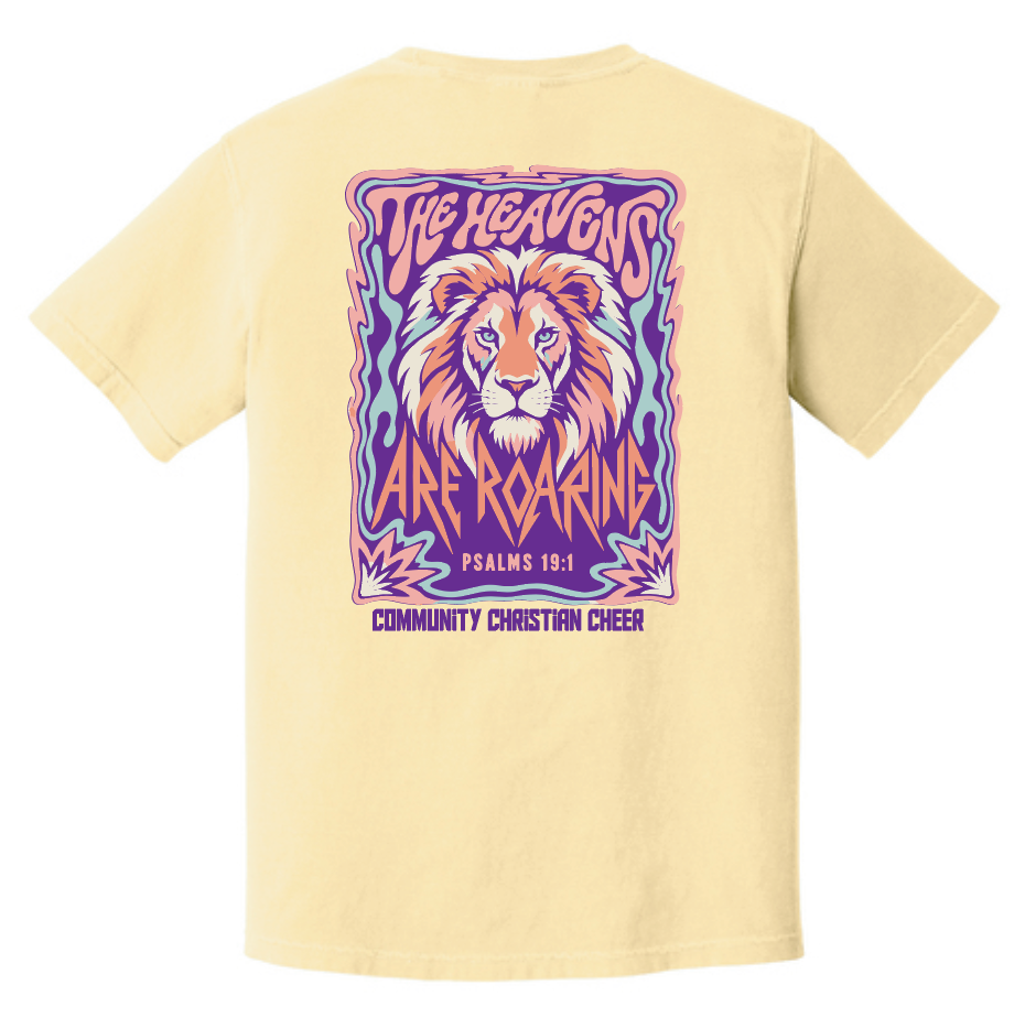 CCS Cheer "ROAR" Design Comfort Colors S/S T-shirt (butter)