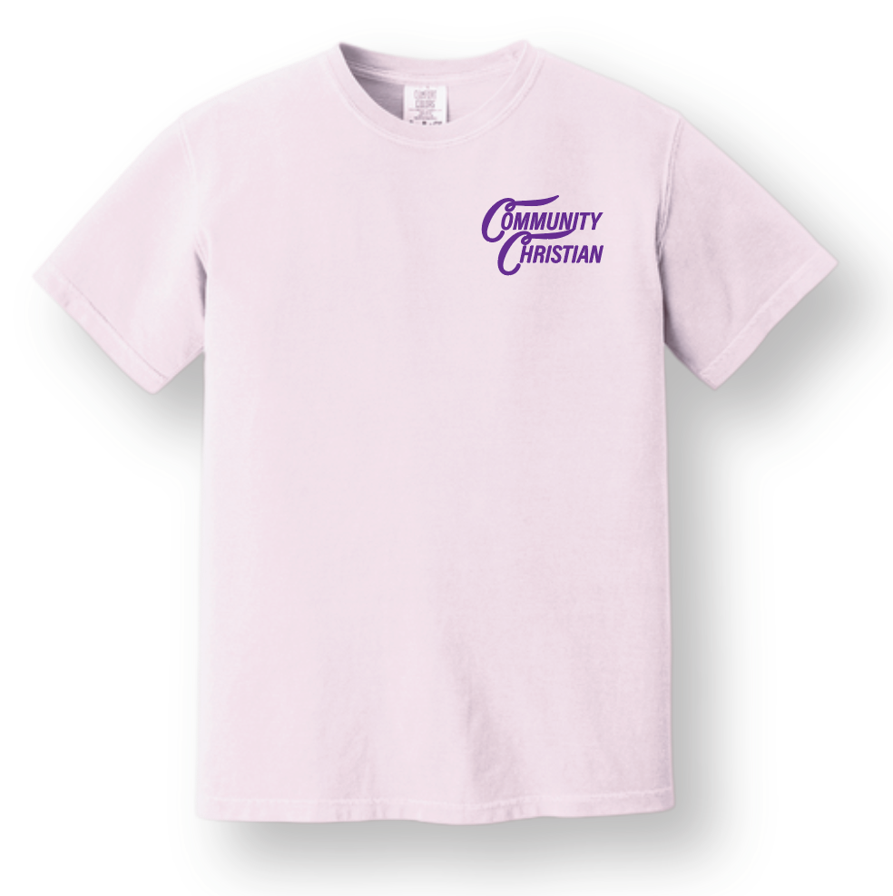 CCS Cheer "Script on Box" Design Comfort Colors S/S T-shirt (blossom)