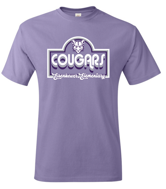 Eisenhower "Cougars Stack" Design Hanes S/S T-shirt