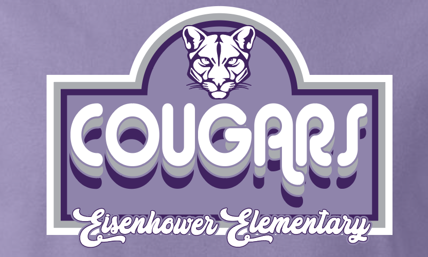 Eisenhower "Cougars Stack" Design Hanes S/S T-shirt