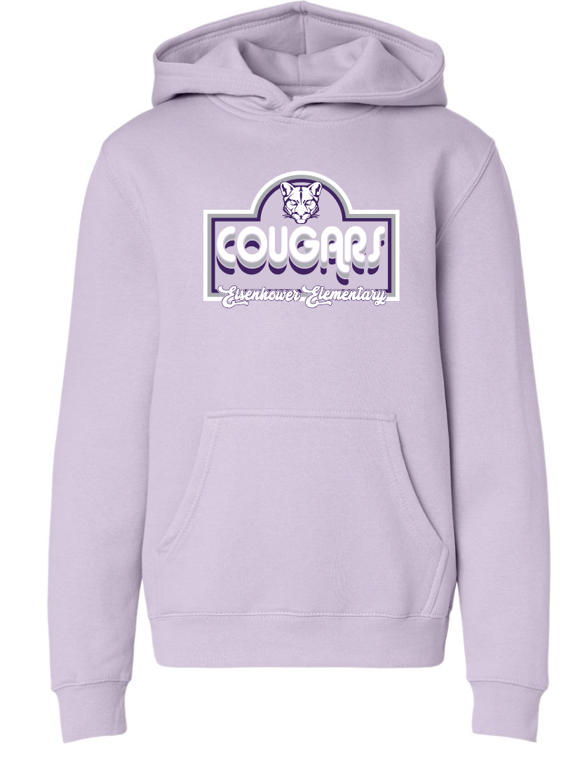 Eisenhower "Cougars Stack" Design Lane Seven Hooded Sweatshirt