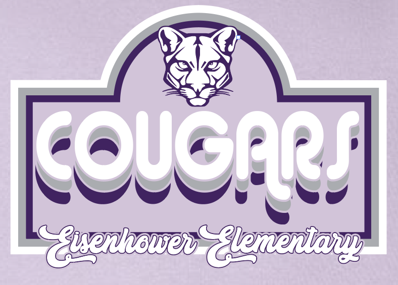 Eisenhower "Cougars Stack" Design Lane Seven Hooded Sweatshirt