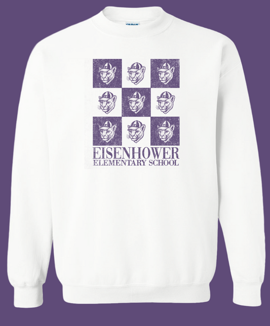 Eisenhower "Checkerboard" Design Gildan Crewneck Sweatshirt