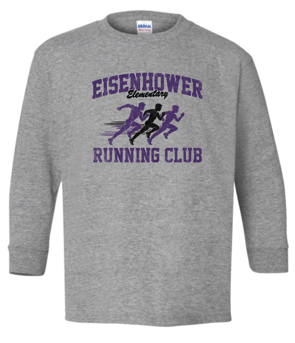 Eisenhower "Running Club" Design Gildan L/S T-shirt