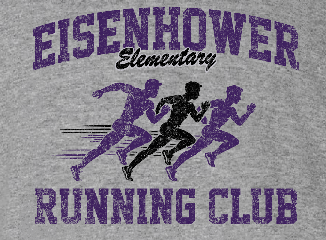 Eisenhower "Running Club" Design Gildan L/S T-shirt