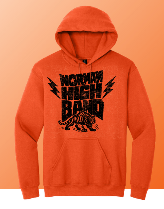 NHS Band "Punk Tiger" Design Jerzees Hooded Sweatshirt