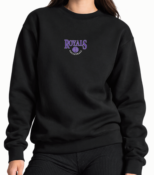 CCS Volleyball "Royals" Design Premium Crewneck Sweatshirt (black)