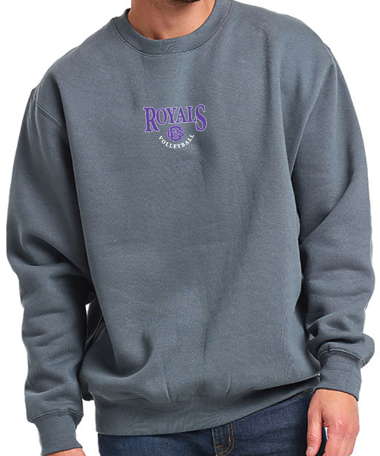 CCS Volleyball "Royals" Design Premium Crewneck Sweatshirt (space grey)