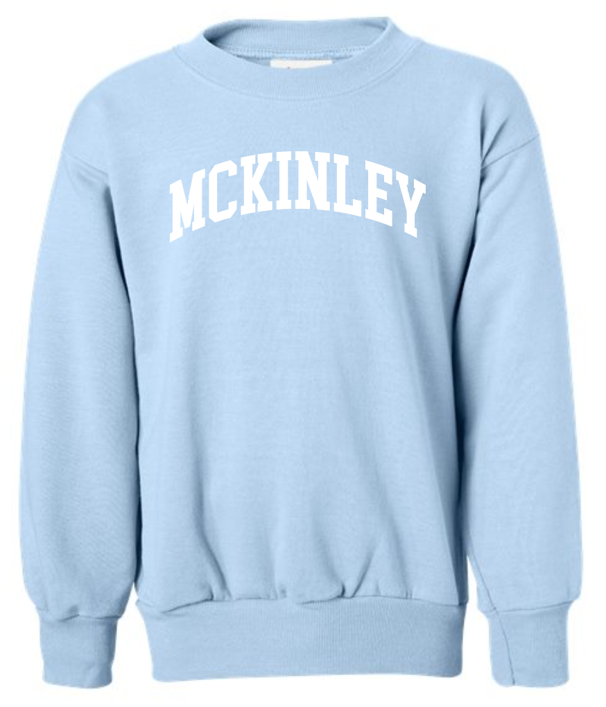 McKinley "Classic" Design Hanes Crewneck Sweatshirt (youth)(lt blue)