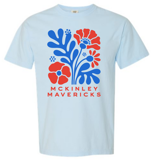 McKinley "Flower Power" Design Comfort Colors S/S T-shirt (chambray)