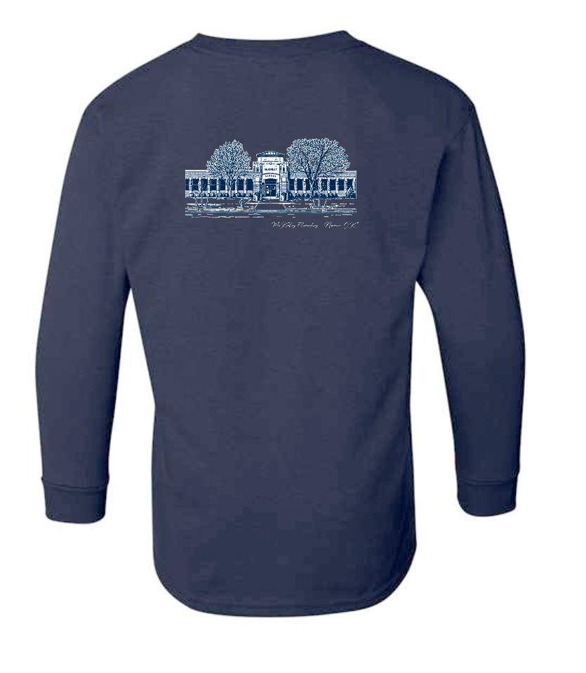 McKinley "Building" Design Gildan L/S T-shirt (navy)