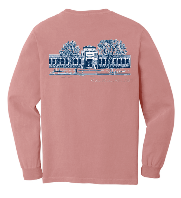 McKinley "Building" Design Comfort Colors L/S T-shirt (crimson)