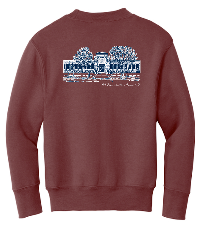 McKinley "Building" Design Port & Co Hooded Sweatshirt (maroon)