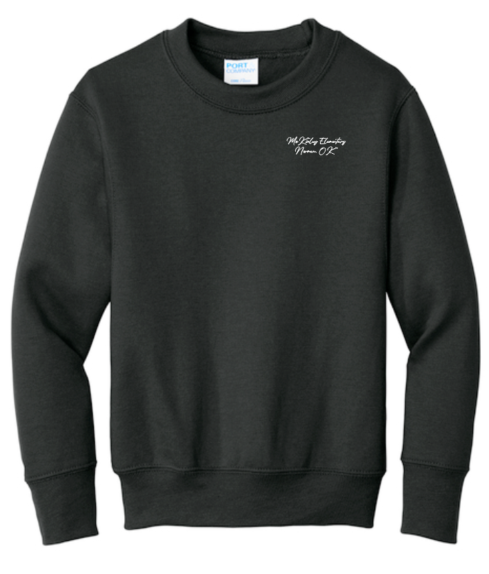 McKinley "Building" Design Port & Co Crewneck Sweatshirt (black)