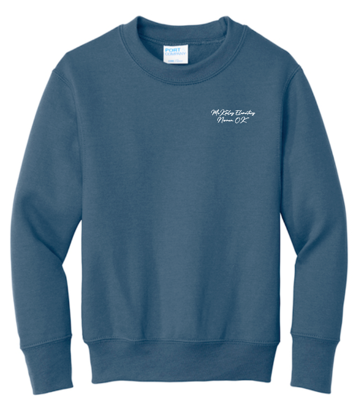 McKinley "Building" Design Port & Co Crewneck Sweatshirt (blue)