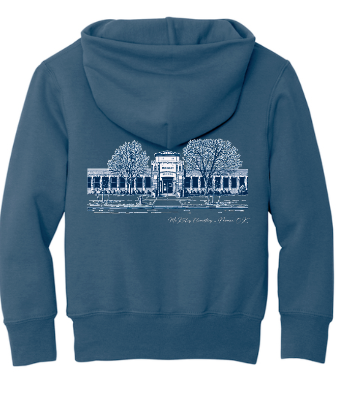 McKinley "Building" Design Port & Co Hooded Sweatshirt (blue)
