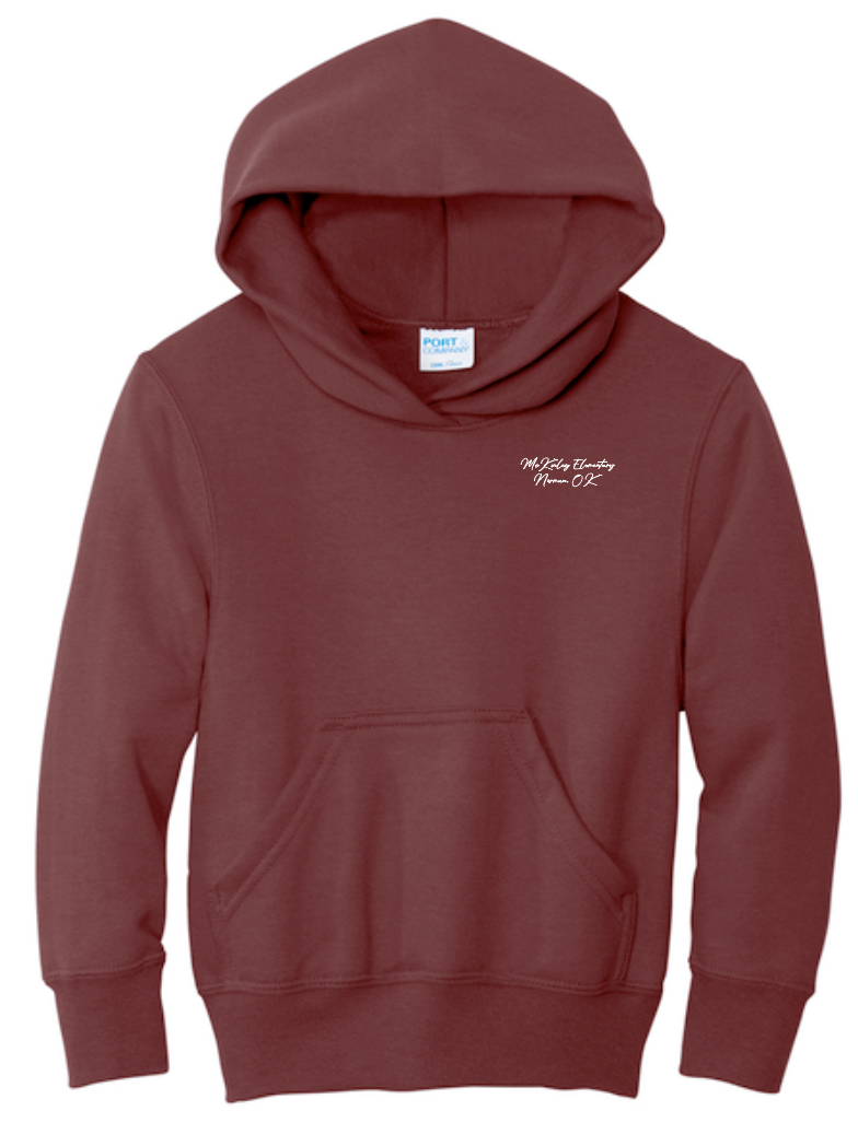 McKinley "Building" Design Port & Co Hooded Sweatshirt (maroon)