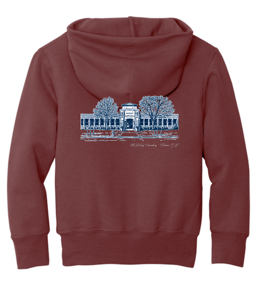 McKinley "Building" Design Port & Co Hooded Sweatshirt (maroon)