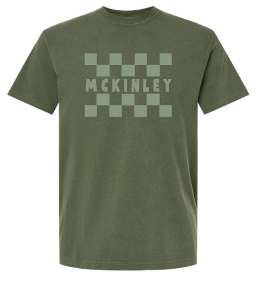 McKinley "Checks" Design Bella Canvas S/S T-shirt (military)