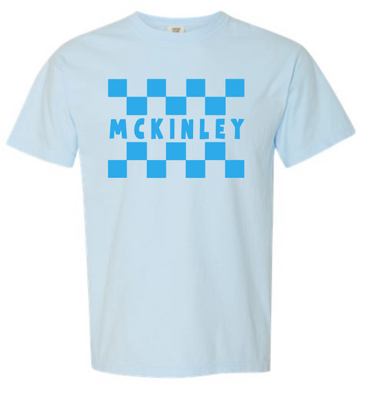 McKinley "Checks" Design Comfort Colors S/S T-shirt (chambray)