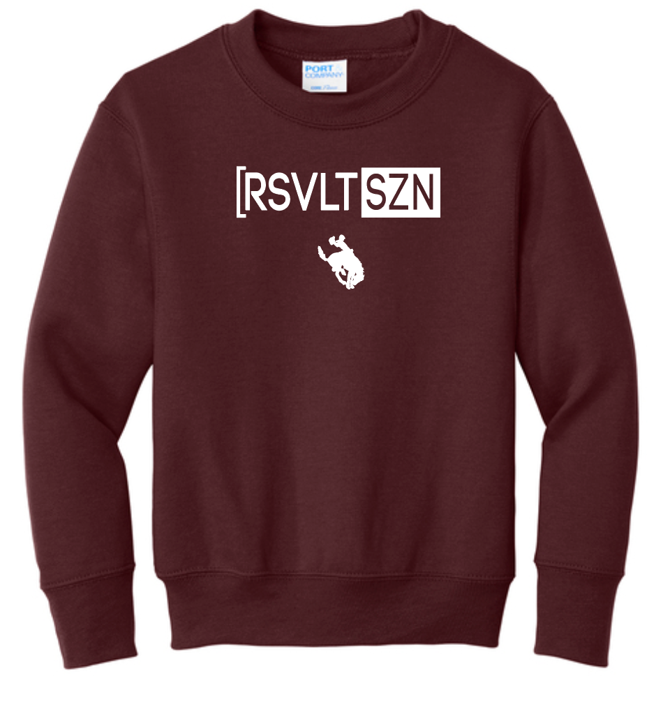 Roosevelt "SZN" Port & Co Crewneck Sweatshirt (maroon)