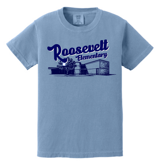 Roosevelt "Building" Comfort Colors S/S T-shirt (blue)