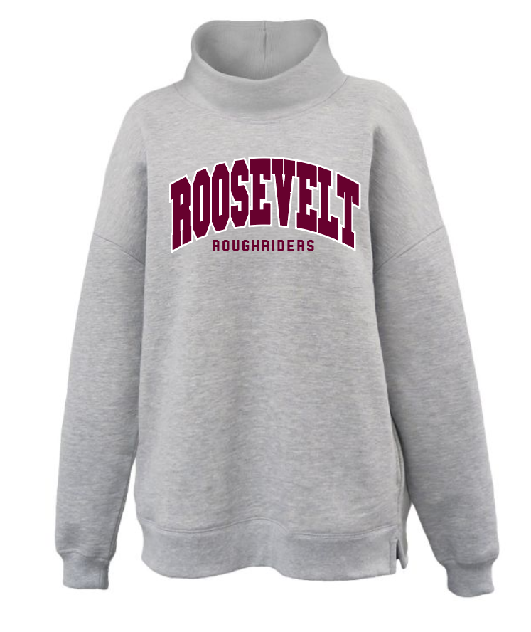 Roosevelt "Arch" Design Mock Neck Sweatshirt (women's)