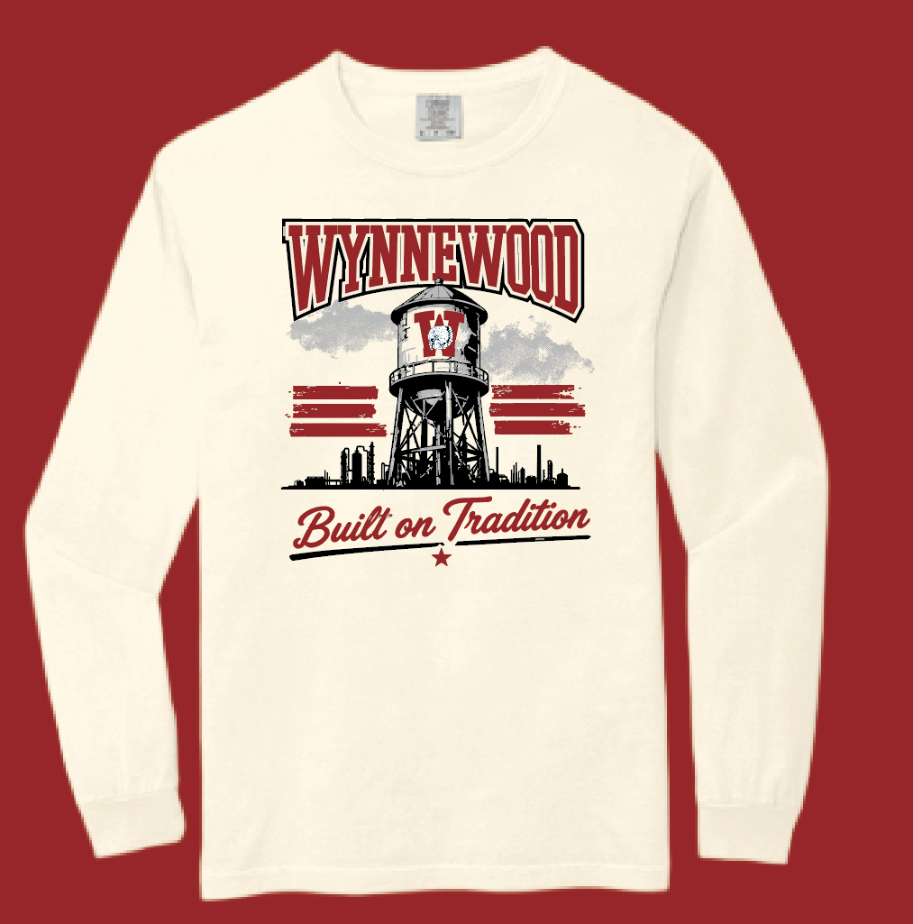 Wynnewood Band "Water Tower" Design Comfort Colors L/S T-shirt