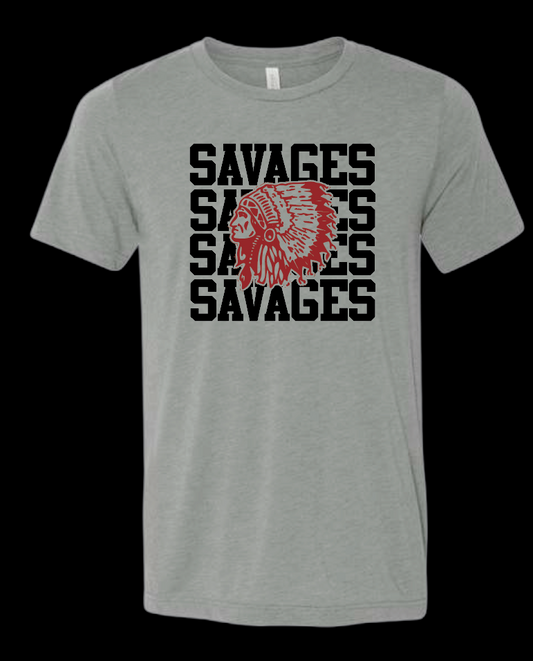 Wynnewood Band "Repeat Savages" Design Softstyle S/S T-shirt