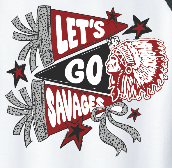 Wynnewood Band "Pennants" Design Champion 3/4 Sleeve Tee