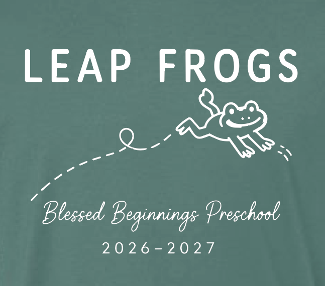 St. Andrews~Blessed Beginnings "Leap Frog" Design S/S T-shirt (toddler; youth; adult)