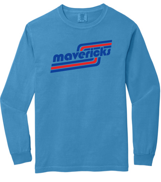 McKinley "Mavericks Retro" Design Comfort Colors L/S T-shirt (blue)