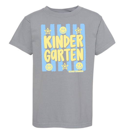 St. Andrews~Blessed Beginnings "Kindergarten" Design S/S T-shirt (youth; adult) (granite)