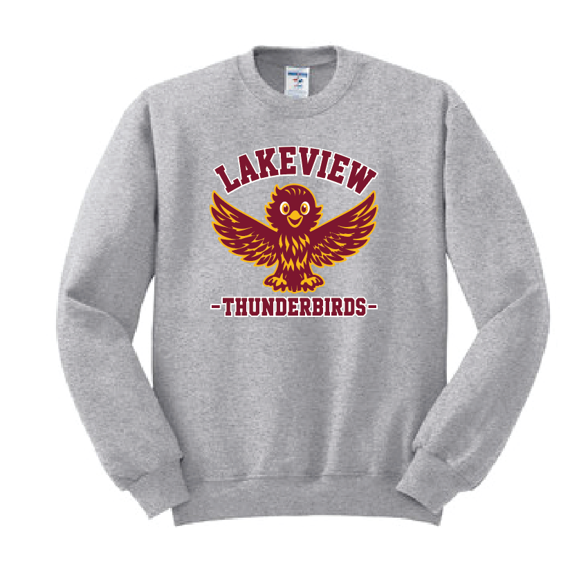 Lakeview "Cute Bird" Design Crewneck Sweatshirt