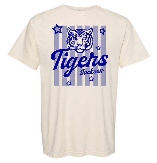 Jackson "Stripes/Tigers" Design Gildan S/S T-shirt (natural)(youth)