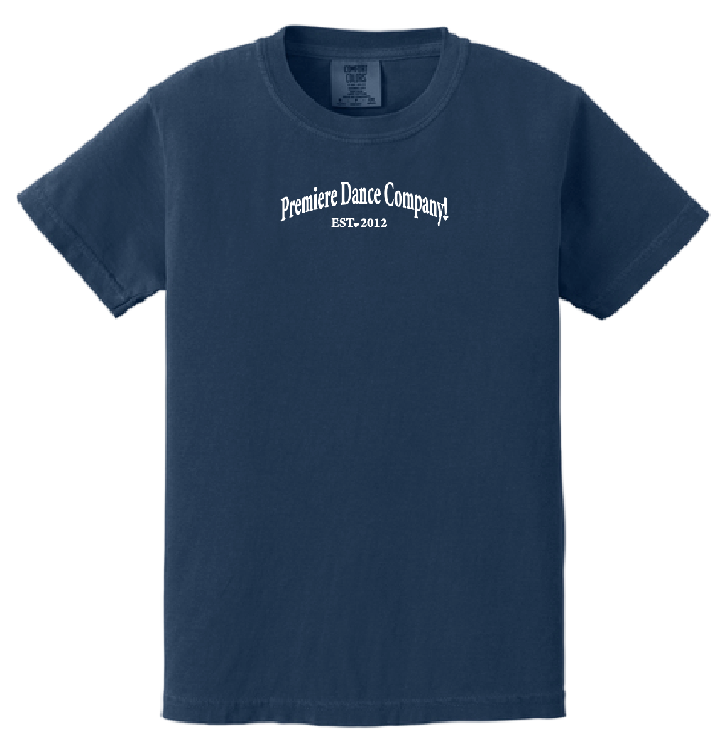 Premiere Dance~ADULT "Basic" Design S/S Comfort Colors T-shirt (navy)