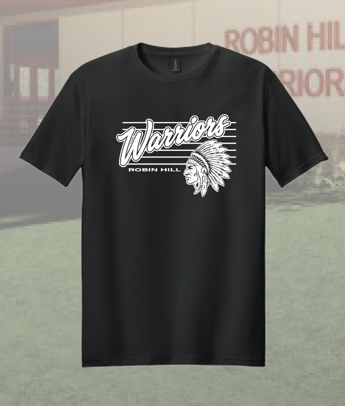 Robin Hill "Warriors" Design Softstyle S/S T-shirt (black)