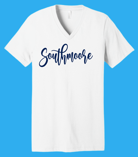 Southmoore Band "Script" Design BellaCanvas S/S V-neck T-shirt
