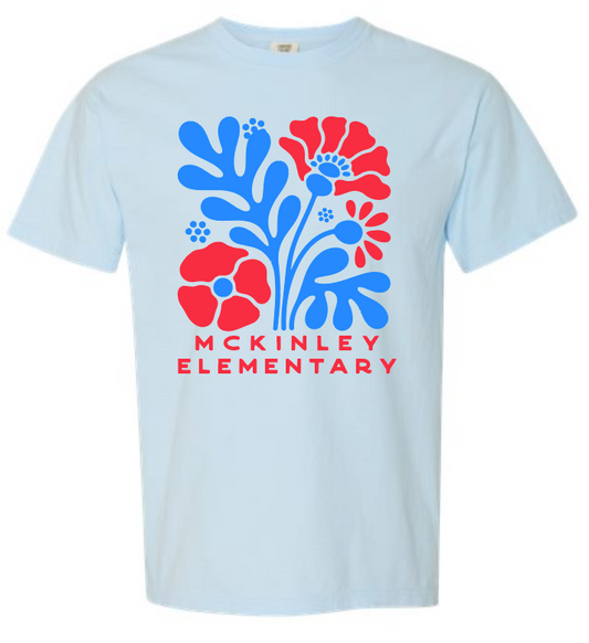 McKinley "Flower Power" Design Comfort Colors S/S T-shirt (chambray)