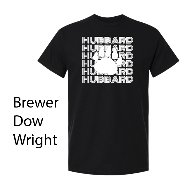 Hubbard "Brewer, Dow, Wright" S/S T-shirt (black)