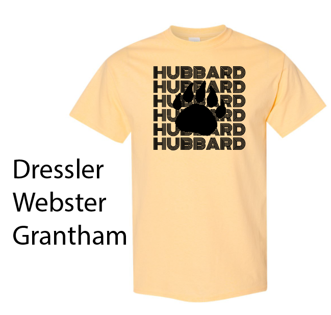 Hubbard "Dressler, Webster, Grantham" S/S T-shirt (yellow haze)